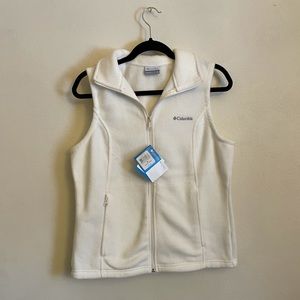 White Columbia Fleece Vest NWT